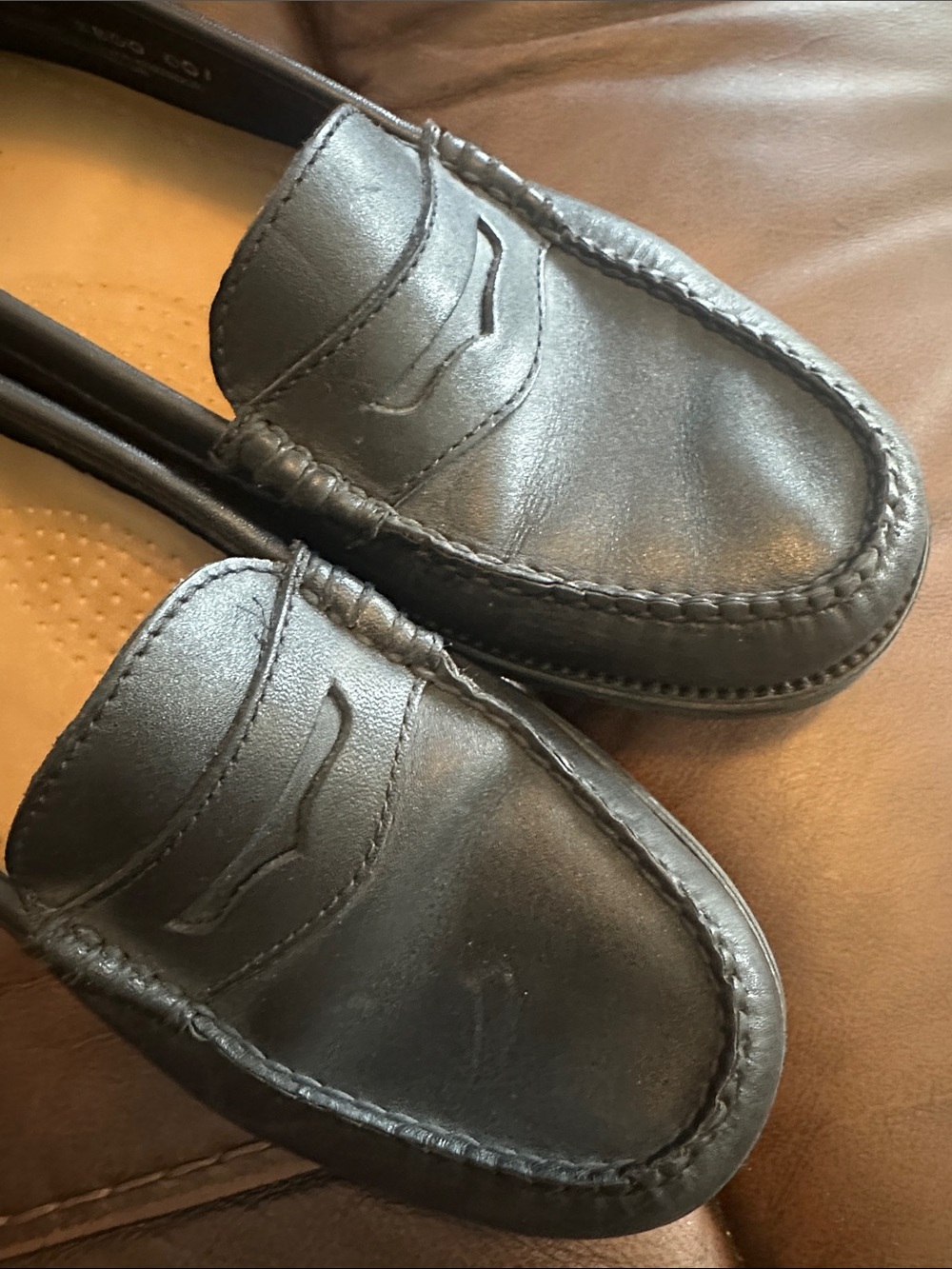 G.H. Bass & Co. Black Leather Penny Loafers - Women's Slip-On Flats - Picture 6 of 10